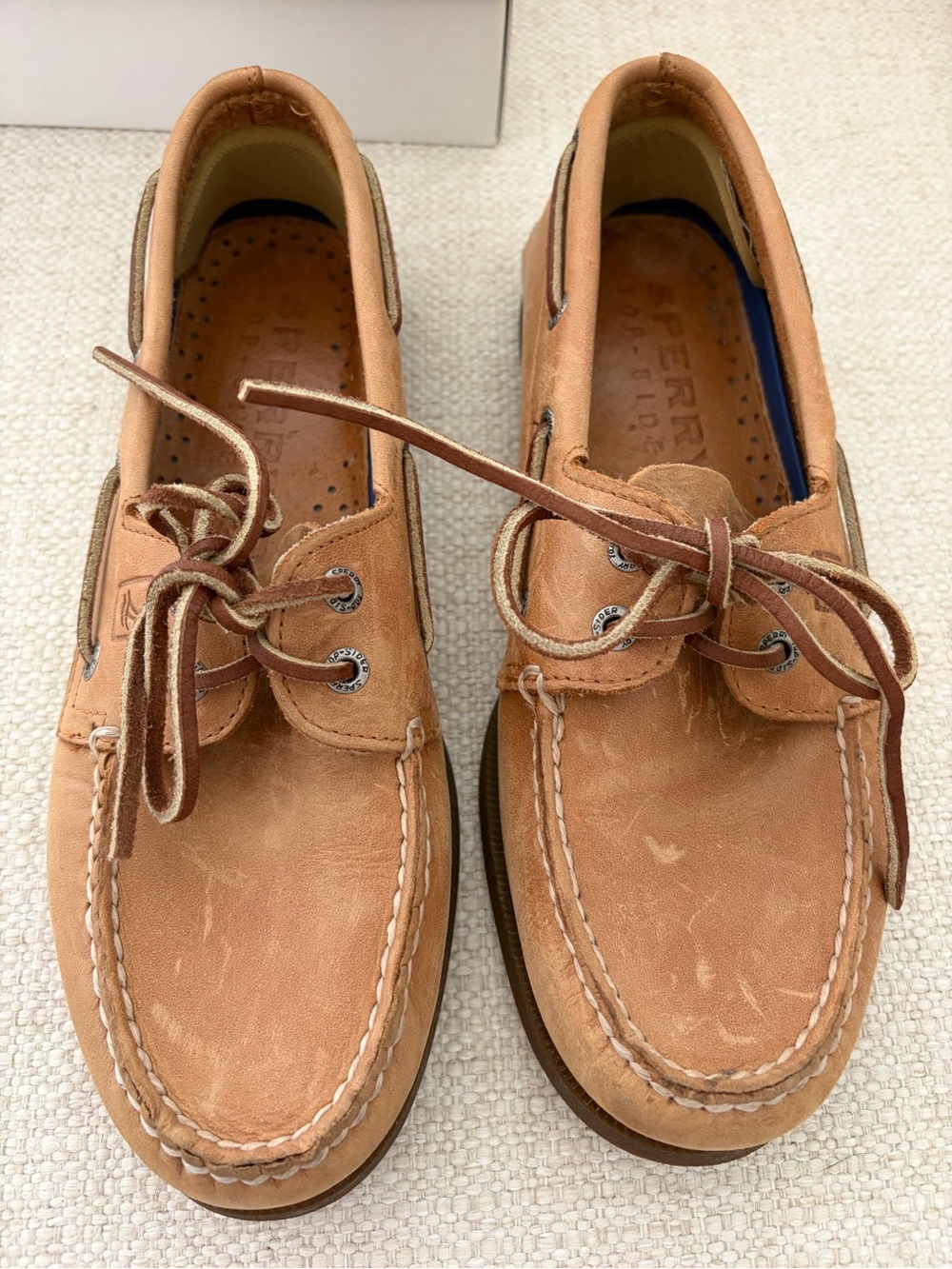 Sperry Men's Tan Leather Classic Boat Shoes size 8
